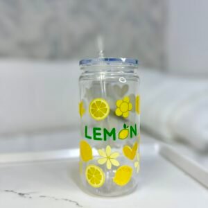 مق شفاف بلاستيك ثيم ليمون