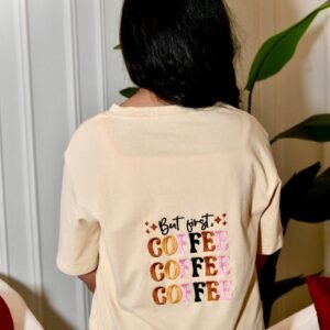 Alternative view of تيشيرت تطريز من تصميمنا على القهوه