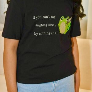 تيشيرت تطريز الضفدع من تصميمنا